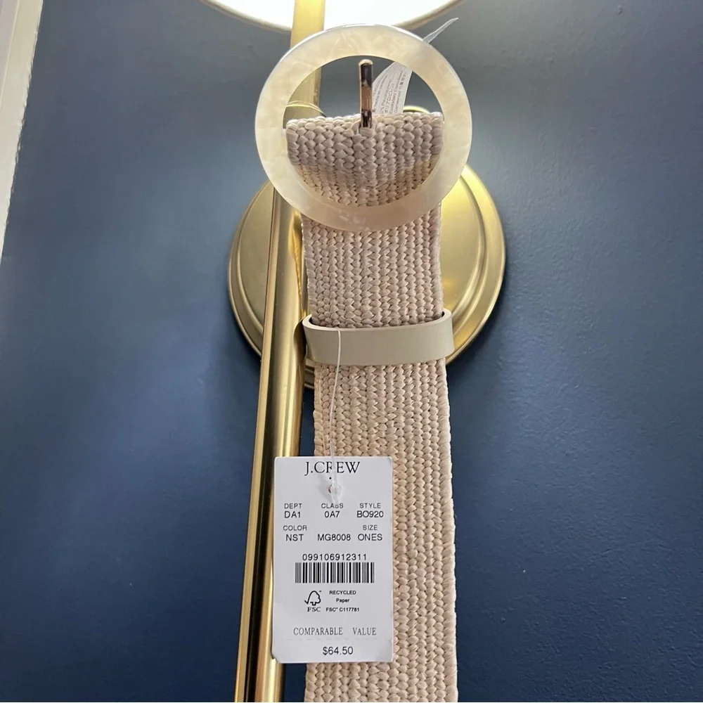 J. Crew Cream Woven belt - Picture 2 of 4